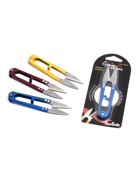 Ножницы-сниппер для обрезки нитей, 10,5 см , 24 шт. в картонном прикассовом стенде. Арт B4842