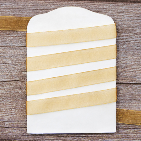 Лента органза SAFISA мини-рулон, 15 мм, 3,5 м, цвет 54, золотистый. Арт P00520-15мм-54          