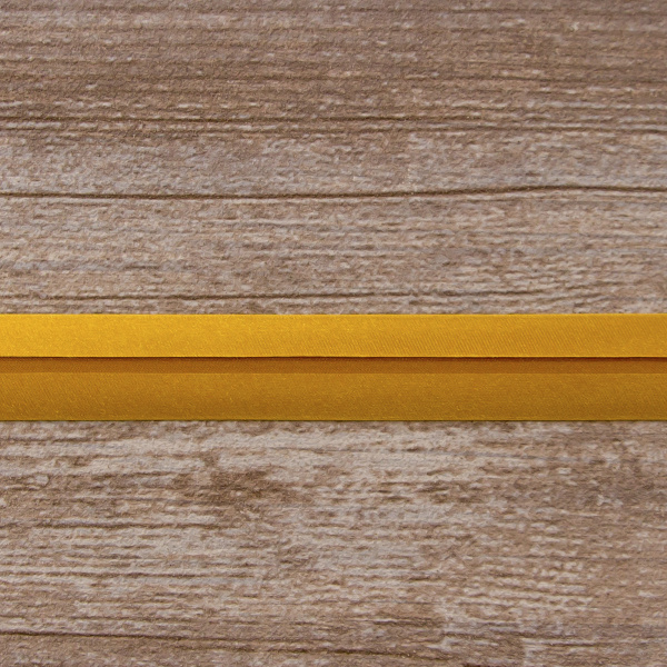 Косая бейка атласная 20 мм, 25 м, цвет 37, горчица. Арт 6260-20мм-37            