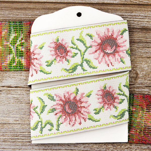 Лента жаккард SAFISA, 50 мм, 15 м, цвет 02. Арт 9128-50мм-02            