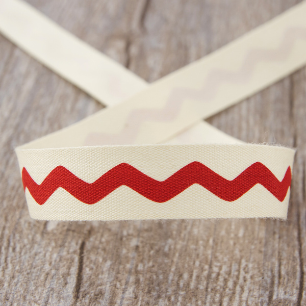Лента хлопковая на картонной мини-катушке "Зиг-заг". Арт VR15.068