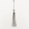 Кисть декоративная на шнуре, длина 100 мм, цвет серебряный. Арт KYL - 03-col.Silver