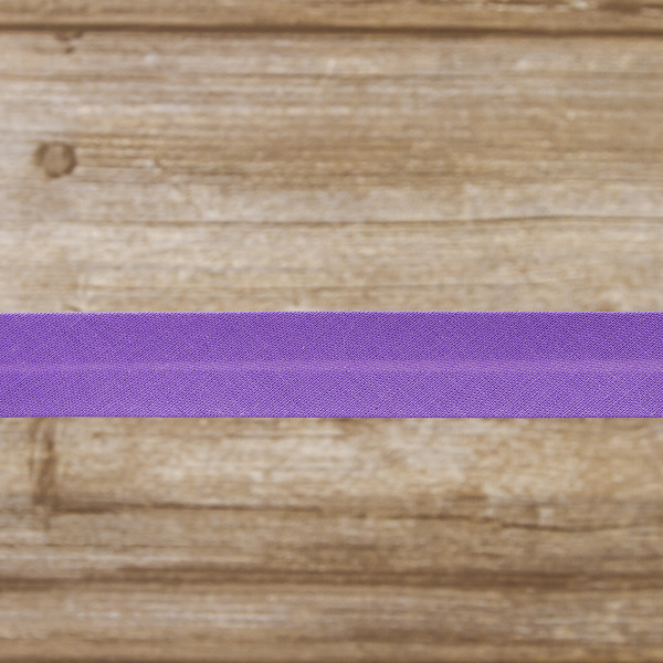 Косая бейка хлопок/полиэстер 20 мм, 25 м, цвет 39, фиолетовый. Арт 6120-20мм-39            