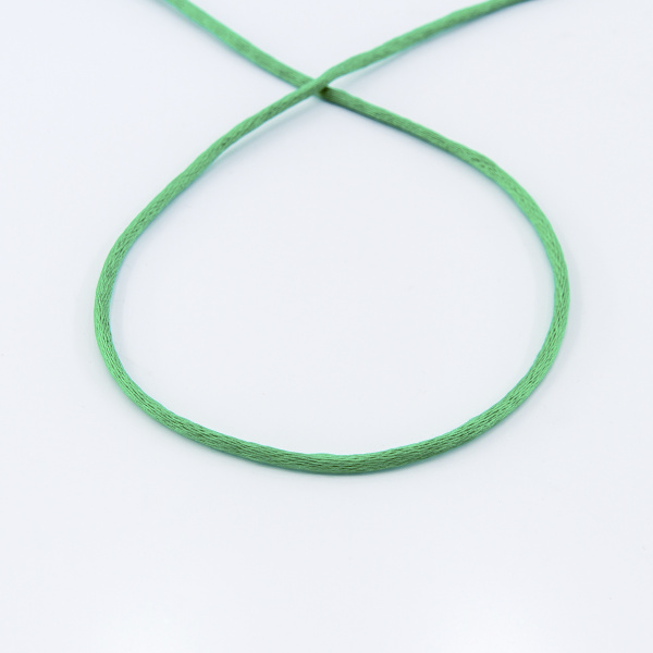 Шнур атласный SAFISA 2 мм, 25 м, цвет 25, зеленый. Арт 462-25                  