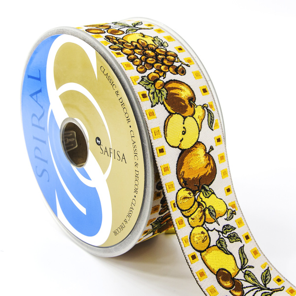 Лента жаккард SAFISA, 50 мм, 15 м, цвет 03. Арт 9120-50мм-03            