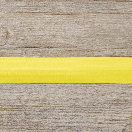 Косая бейка хлопок, 20 мм, 20 м, цвет 32, желтый. Арт 6598-20мм-32