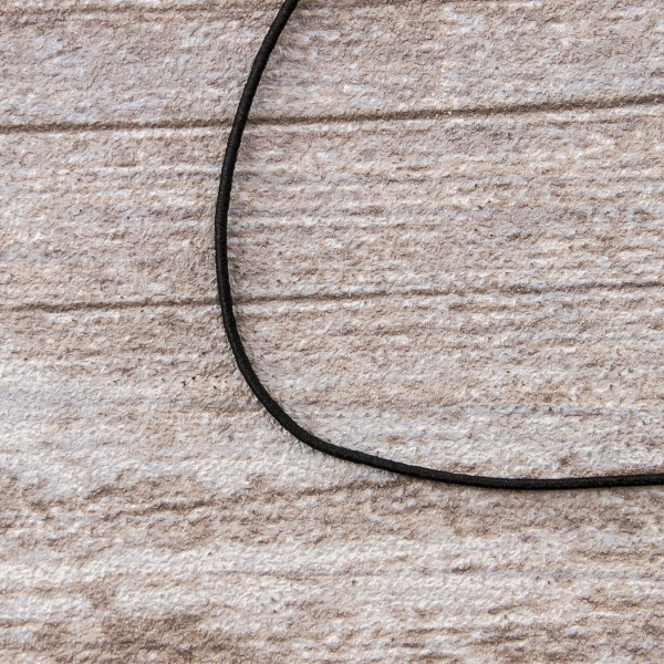 Резинка шляпная SAFISA, 1,3 мм, 25 м, цвет 01, черный. Арт 4730-1,3мм-01