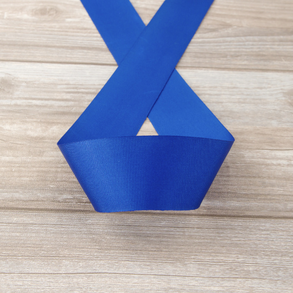 Лента репсовая SAFISA, 50 мм, 25 м, цвет 13 синий. Арт 350-50мм-13