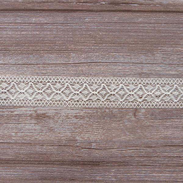 Мерсеризованное хлопковое кружево, 30 мм, цвет шампань. Арт 2026/72