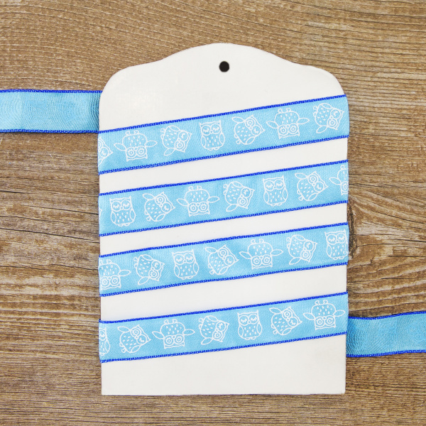 Лента с рисунком SAFISA, 15 мм, 15 м, цвет 16, бирюзовый. Арт 35117-15мм-16