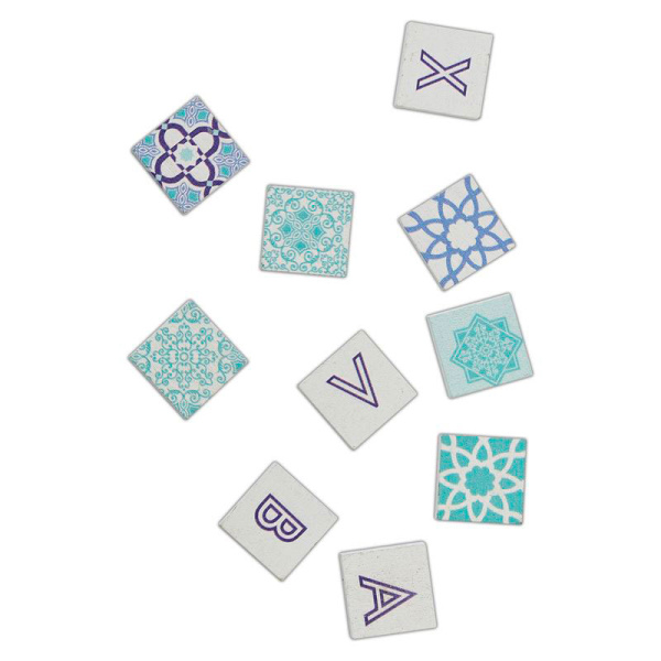 Набор букв " Moroccan Blue" на основе из дерева. Арт PMA174599