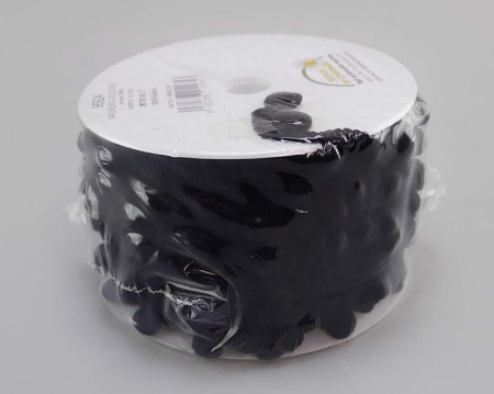 Тесьма с помпонами MATSA цвет черный. Арт 96924/1502