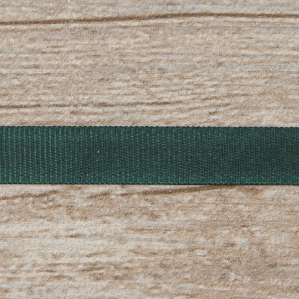 Лента репсовая SAFISA, 10 мм, 25 м, цвет 43 зеленый темный. Арт 350-10мм-43