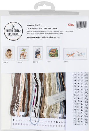 Набор для вышивания "Сова", канва Aida 14 ct. Арт DSB014A