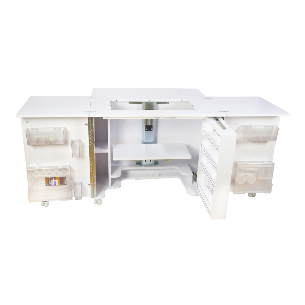 Стол раскладной для швейной машины с раскройным местом DUO, белый. Арт TLM.GXL.P-W001