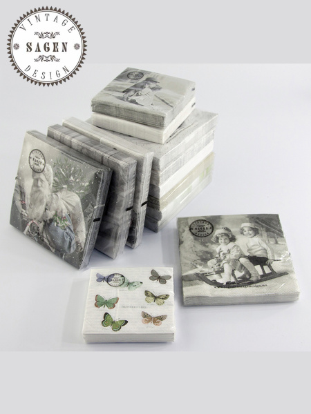 Салфетки трехслойные для декупажа, коллекция "Lunch" Sagen Vintage Design "Любовь". Арт 80041