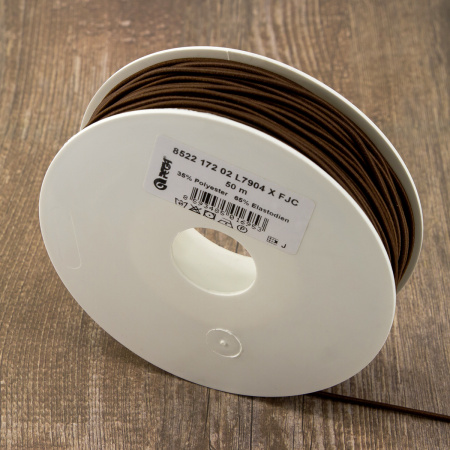 Резинка шляпная PEGA, цвет коричневый, 2 мм. Арт 852217202L7904          