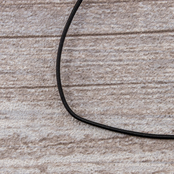 Резинка шляпная SAFISA, 2 мм, цвет 01, черный. Арт 4730-2мм-01         