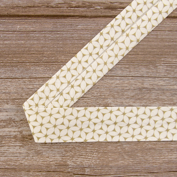 Косая бейка с рисунком SAFISA, арт.6630, 30 мм, 20 м, цвет 01. Арт 6630-30мм-01