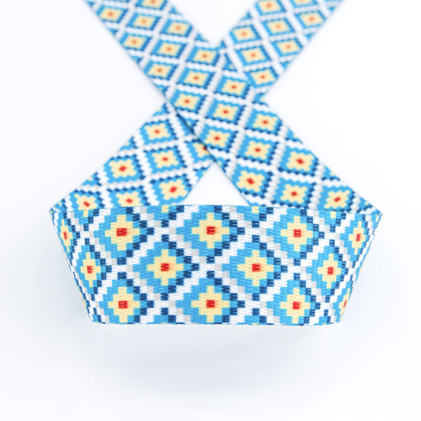 Тесьма ременная декоративная, 30 мм, цвет морской волны 10 м. Арт 35135-30мм-01