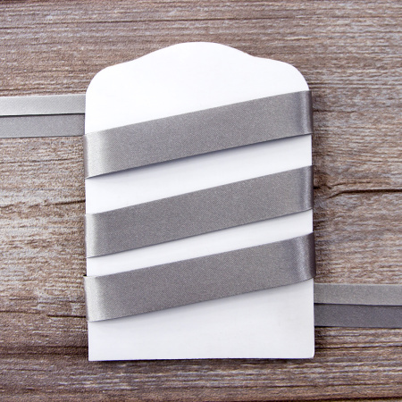 Косая бейка атласная 20 мм, 25 м, цвет 103, темно-серый. Арт 6260-20мм-103