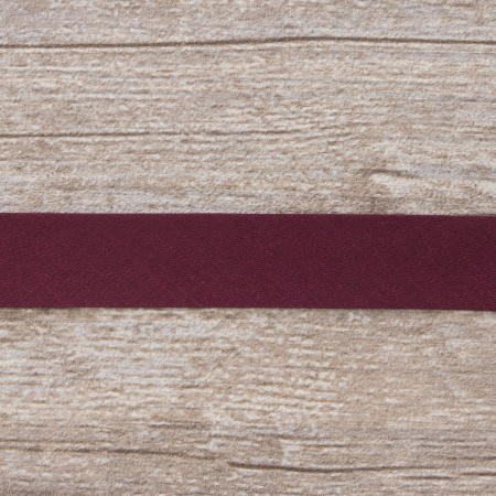 Косая бейка хлопок/полиэстер 20 мм, 25 м, цвет 116, спелая вишня. Арт 6120-20мм-116           