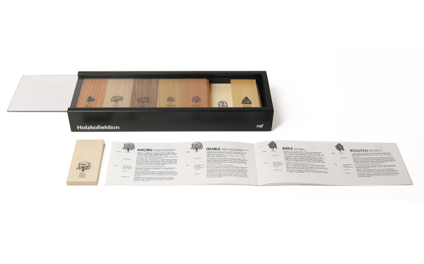 Коллекция образцов дерева NAEF CLASSIC "Holzkollektion" 6+, натуральное дерево, 21 шт в органайзере. Арт 9637