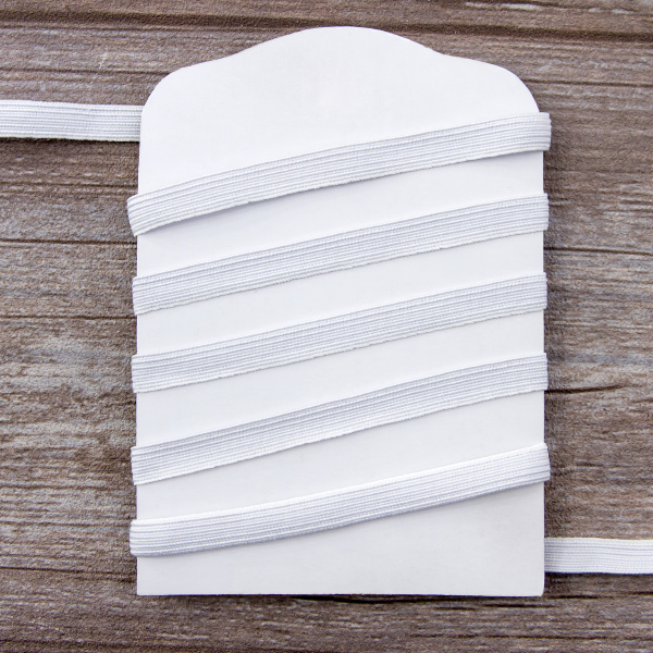 Резинка продежка, Safisa, 12 мм, цвет 02, белый. Арт 4700-12мм-02