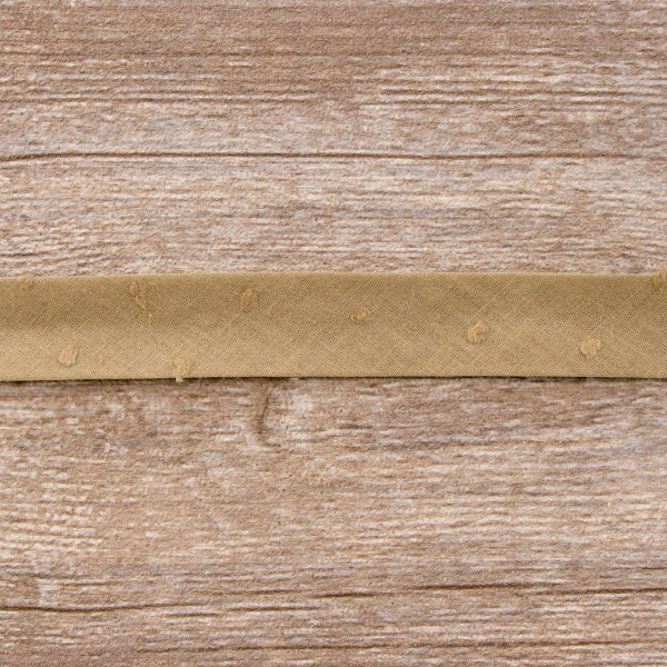 Косая бейка хлопок, 20 мм, 20 м, цвет 64, цвет молочный шоколад. Арт 6552-20мм-64