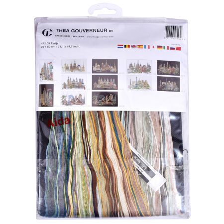 Набор для вышивания "Париж", канва аида (черная) 18 ct. Арт 472.05                  