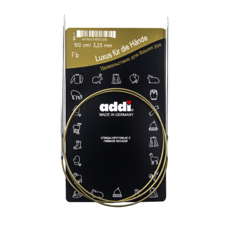 Спицы, круговые, супергладкие, addiClassic №3.25, 100 см. Арт 105-7/3.25-100