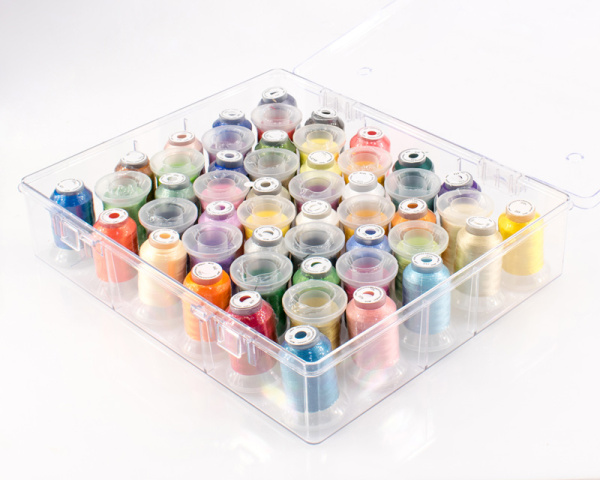 Набор нитей для машинной вышивки в органайзере, 50 катушек. Арт M3101.F1