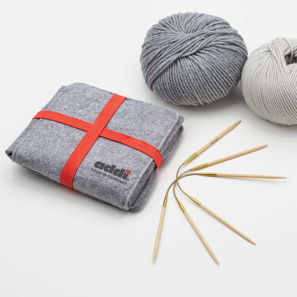 Органайзер addiNest для гибких спиц addiCrasyTrio, войлочный, 14 х 15 см, 11 ячеек. Арт 860-2