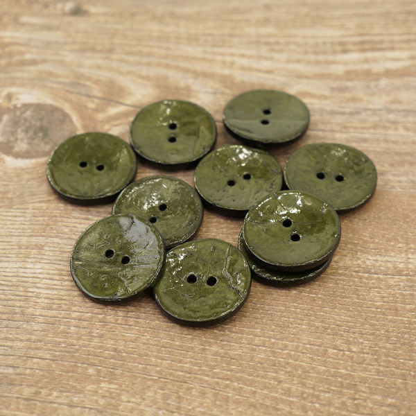 Пуговицы CONCEPT, размер 40, кокос, цвет COL.2 зеленый. Арт 1919H-040-COL.2