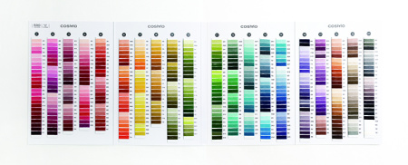 Цветовая карта COSMO однотонные нити №25-6 . Арт 1501
