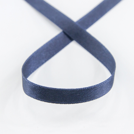 Лента атласная двусторонняя SAFISA мини-рулоны, 6,5 мм, 4,5 м, цвет 15, синий-темный. Арт P00110-6,5мм-15         