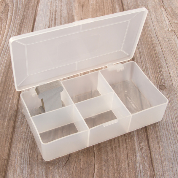 Органайзер для хранения мулине, 18 х 9,5 х 4 см, пластик, содержит 25 штулей, 5 ячеек. Арт M3003.S                 