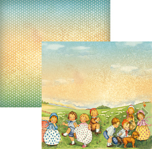 Бумага двухсторонняя для скрапбукинга "Дети". Арт SBB142                  