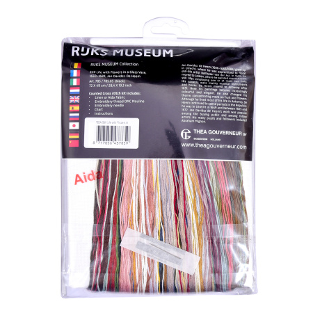 Набор для вышивания "Цветы в стеклянной вазе", канва Aida 18 ct. Арт 785A