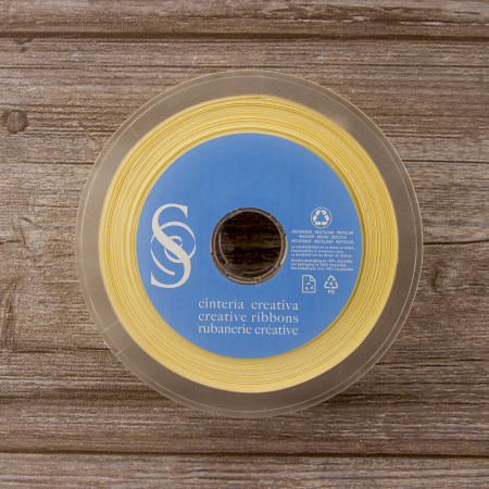 Косая бейка атласная 30 мм, 25 м, цвет 10, шампань. Арт 6260-30мм-10            