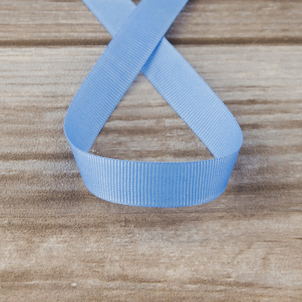 Лента репсовая SAFISA, 10 мм, 25 м, цвет 65 голубой. Арт 350-10мм-65