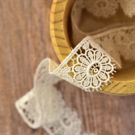 Гипюр, 27 мм, цвет белый. Арт K051/01