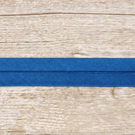 Косая бейка хлопок, 20 мм, 25 м, цвет 79, цвет морская волна. Арт 6600-20мм-79