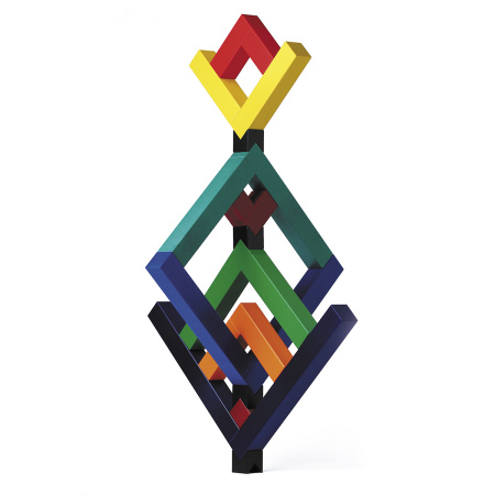 Конструктор дизайнерский NAEF CLASSIC "Angular" 3+, натуральное дерево, цветной, 13 деталей. Арт 9714