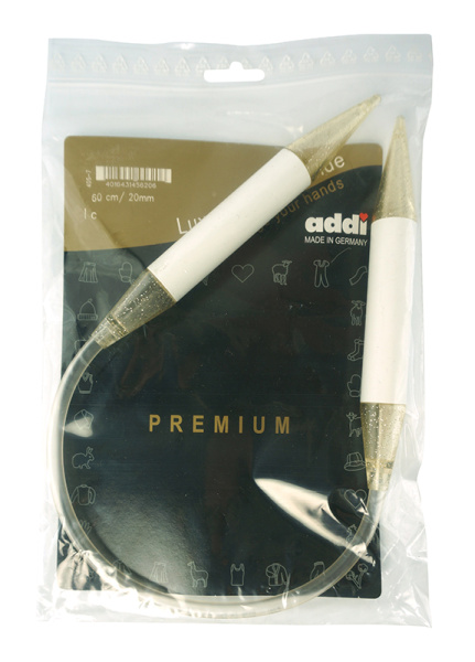 Спицы, круговые, пластик, addiChampagner №20, 60 см. Арт 405-7/20-60