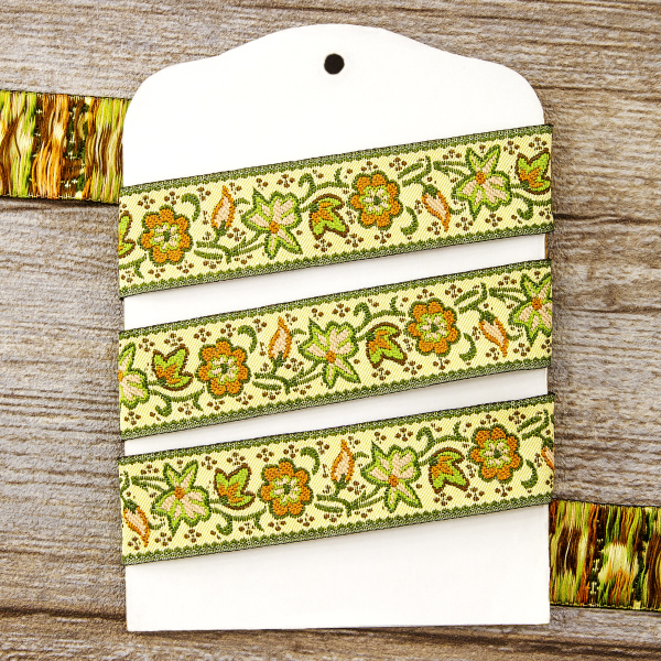 Лента жаккард SAFISA, 25 мм, 15 м, цвет 04. Арт 9191-25мм-04