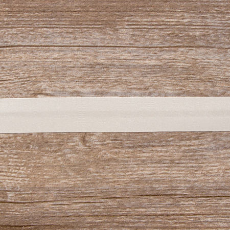 Косая бейка атласная 20 мм, 25 м, цвет 27, светло-серый. Арт 6260-20мм-27            