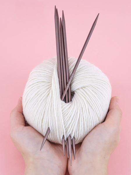 Спицы чулочные с острыми кончиками addiMystic Sock Lace, алюминиевые, №3, 20 см, 5 шт. Арт 202-2/3-20