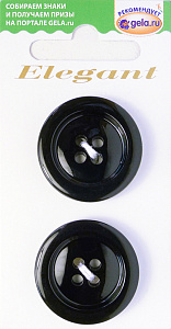 Пуговицы ELEGANT. Арт 7821-28-BLACK/2