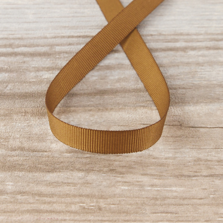 Лента репсовая SAFISA, 10 мм, 25 м, цвет 88 коричневый светлый. Арт 350-10мм-88